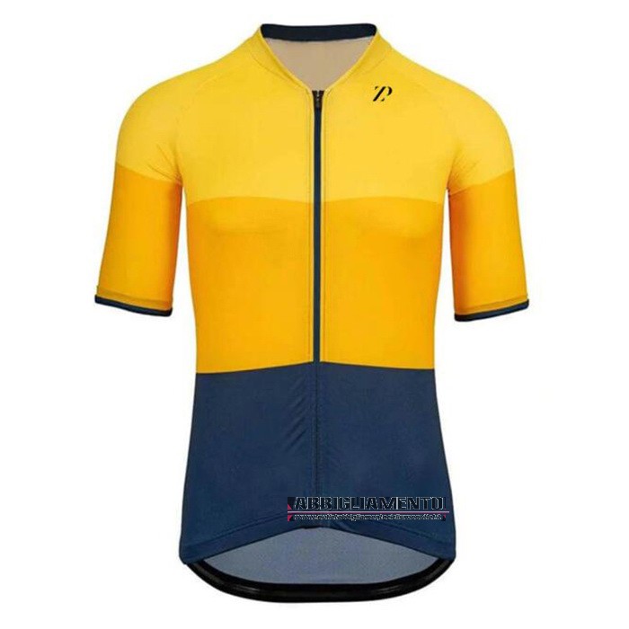 Abbigliamento Rapha 2020 Manica Corta e Pantaloncino Con Bretelle Giallo Blu - Clicca l'immagine per chiudere