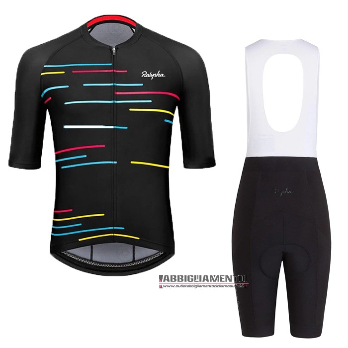 Abbigliamento Rapha 2020 Manica Corta e Pantaloncino Con Bretelle Nero - Clicca l'immagine per chiudere