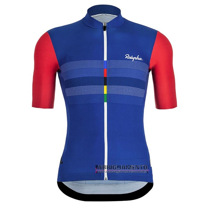 Abbigliamento Rapha 2020 Manica Corta e Pantaloncino Con Bretelle Rosso Blu - Clicca l'immagine per chiudere