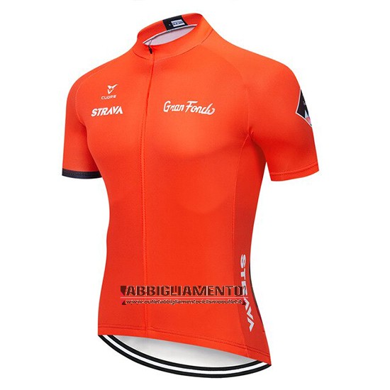 Abbigliamento STRAVA 2019 Manica Corta e Pantaloncino Con Bretelle Arancione - Clicca l'immagine per chiudere