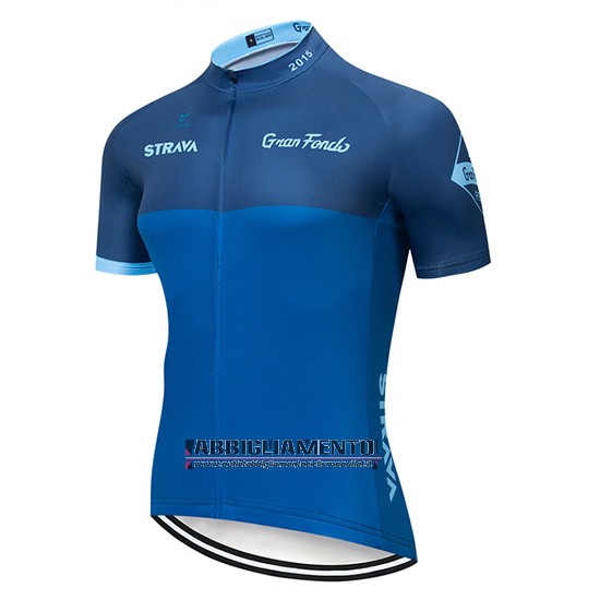 Abbigliamento STRAVA 2019 Manica Corta e Pantaloncino Con Bretelle Blu - Clicca l'immagine per chiudere