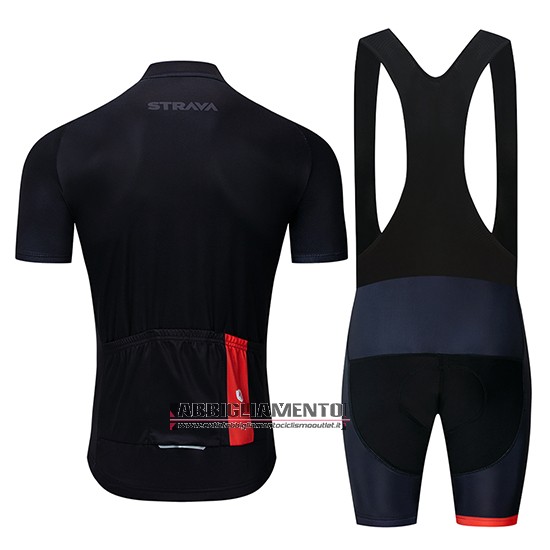 Abbigliamento STRAVA 2019 Manica Corta e Pantaloncino Con Bretelle Nero - Clicca l'immagine per chiudere