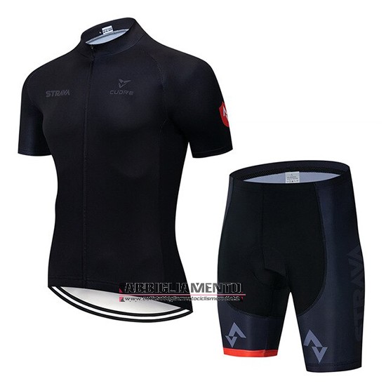 Abbigliamento STRAVA 2019 Manica Corta e Pantaloncino Con Bretelle Nero - Clicca l'immagine per chiudere