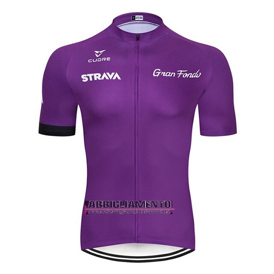 Abbigliamento STRAVA 2019 Manica Corta e Pantaloncino Con Bretelle Spento Viola - Clicca l'immagine per chiudere