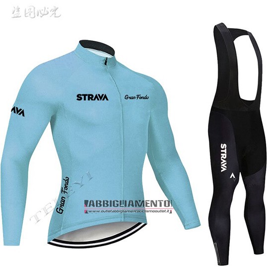 Abbigliamento STRAVA 2019 Manica Lunga e Calzamaglia Con Bretelle Celeste - Clicca l'immagine per chiudere