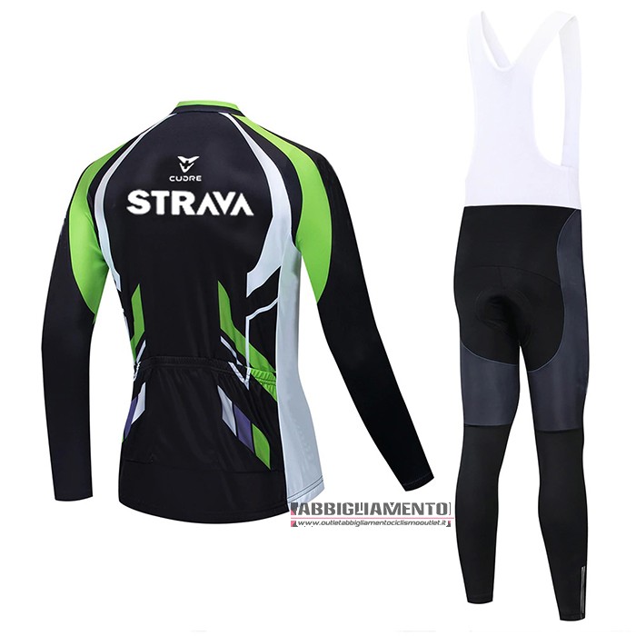 Abbigliamento STRAVA 2021 Manica Lunga e Calzamaglia Con Bretelle Nero Verde - Clicca l'immagine per chiudere