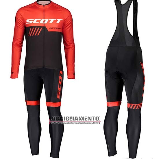 Abbigliamento Scott 2019 Manica Lunga e Calzamaglia Con Bretelle Nero Rosso - Clicca l'immagine per chiudere