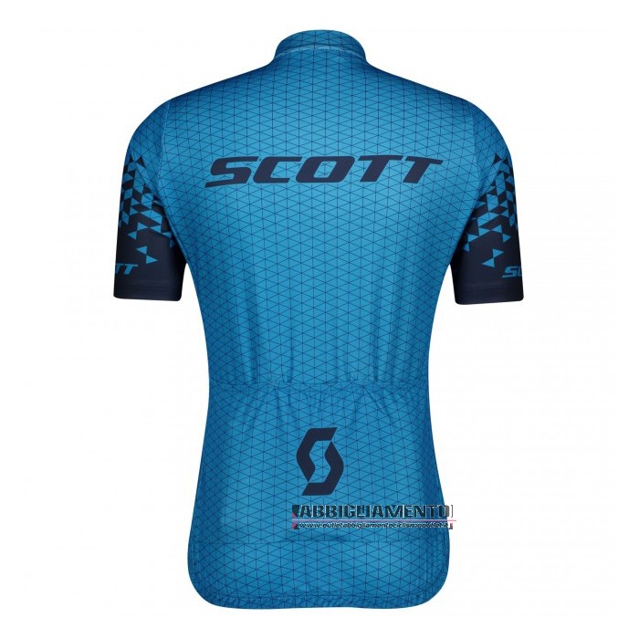 Abbigliamento Scott Manica Corta e Pantaloncino Con Bretelle 2021 Blu - Clicca l'immagine per chiudere