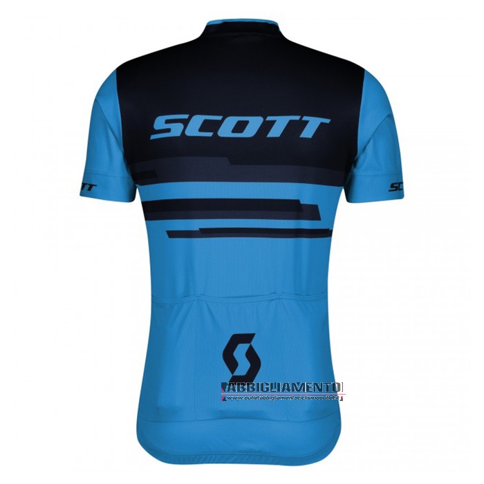 Abbigliamento Scott Manica Corta e Pantaloncino Con Bretelle 2021 Blu Nero - Clicca l'immagine per chiudere