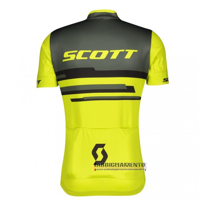 Abbigliamento Scott Manica Corta e Pantaloncino Con Bretelle 2021 Grigio Giallo - Clicca l'immagine per chiudere