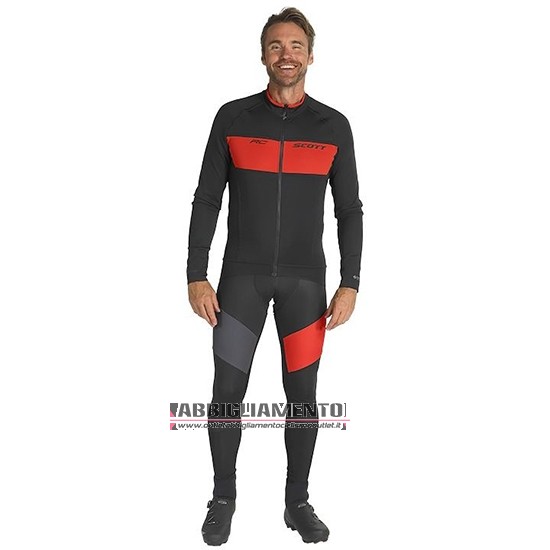 Abbigliamento Scott Rc Ff 2019 Manica Lunga e Calzamaglia Con Bretelle Nero Rosso - Clicca l'immagine per chiudere