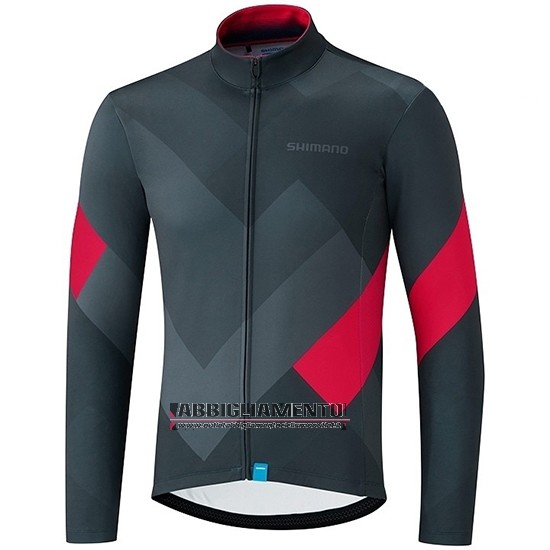 Abbigliamento Shimano 2019 Manica Lunga e Calzamaglia Con Bretelle Grigio Rosso - Clicca l'immagine per chiudere