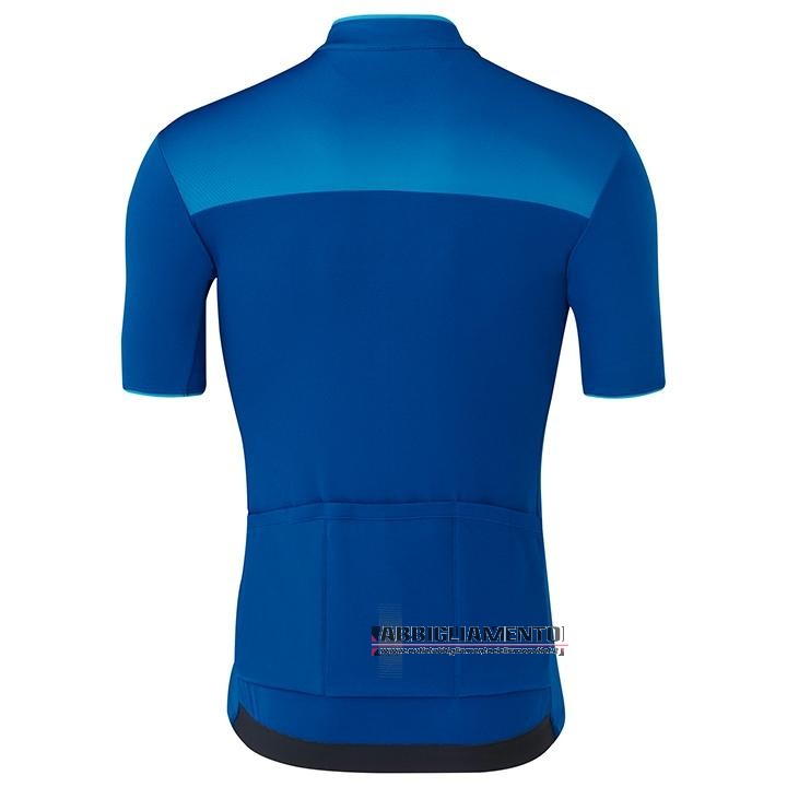 Abbigliamento Shimano 2020 Manica Corta e Pantaloncino Con Bretelle Blu - Clicca l'immagine per chiudere