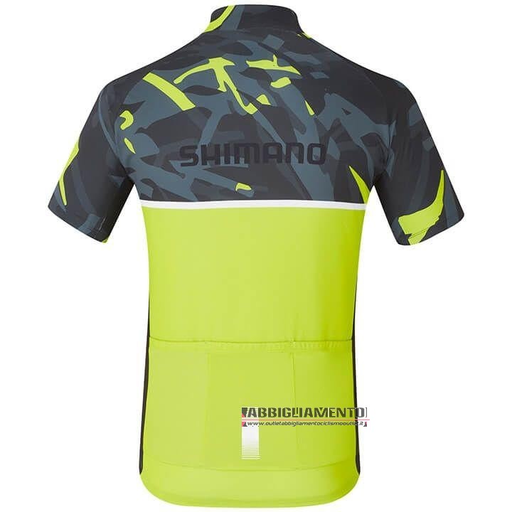 Abbigliamento Shimano 2020 Manica Corta e Pantaloncino Con Bretelle Giallo - Clicca l'immagine per chiudere