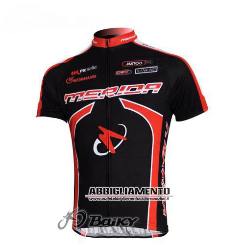 Abbigliamento Merida 2012 Manica Corta E Pantaloncino Con Bretelle Nero E Rosso - Clicca l'immagine per chiudere