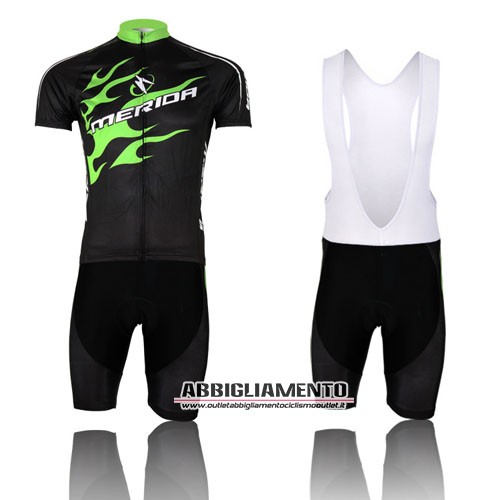 Abbigliamento Merida 2012 Manica Corta E Pantaloncino Con Bretelle Nero E Verde - Clicca l'immagine per chiudere