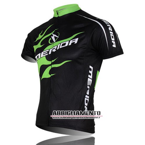 Abbigliamento Merida 2012 Manica Corta E Pantaloncino Con Bretelle Nero E Verde - Clicca l'immagine per chiudere