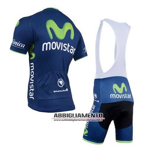 Abbigliamento Movistar 2014 Manica Corta E Pantaloncino Con Bretelle Blu E Verde - Clicca l'immagine per chiudere