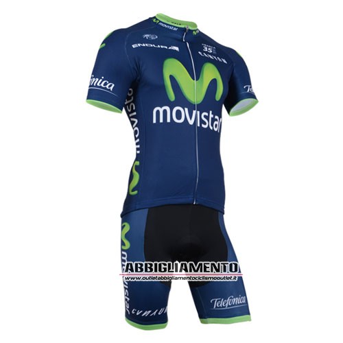 Abbigliamento Movistar 2014 Manica Corta E Pantaloncino Con Bretelle Blu E Verde - Clicca l'immagine per chiudere