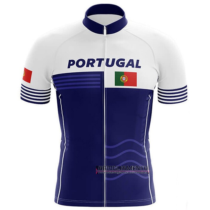 Abbigliamento Campione Portugal 2020 Manica Corta e Pantaloncino Con Bretelle Bianco Blu - Clicca l'immagine per chiudere
