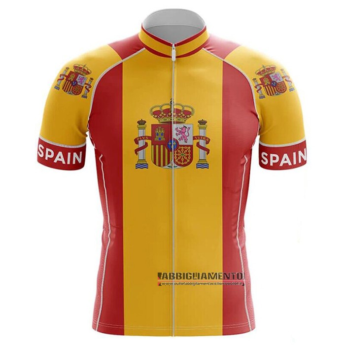 Abbigliamento Campione Spagna 2020 Manica Corta e Pantaloncino Con Bretelle Rosso Giallo - Clicca l'immagine per chiudere