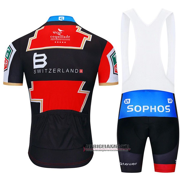 Abbigliamento Svizzera 2020 Manica Corta e Pantaloncino Con Bretelle Rosso Nero Blu - Clicca l'immagine per chiudere