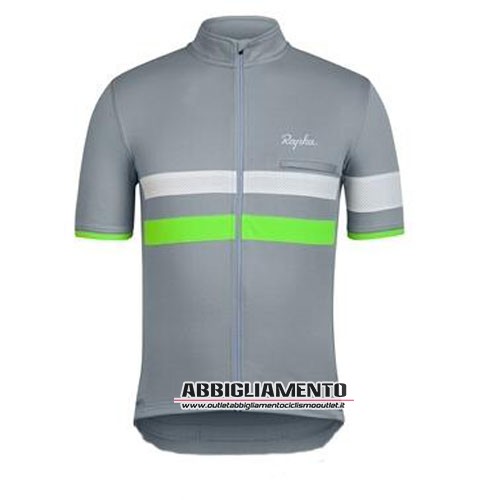 Abbigliamento Rapha 2015 Manica Corta E Pantaloncino Con Bretelle Grigio E Verde - Clicca l'immagine per chiudere