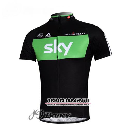 Abbigliamento Sky 2011 Manica Corta E Pantaloncino Con Bretelle Nero E Verde - Clicca l'immagine per chiudere