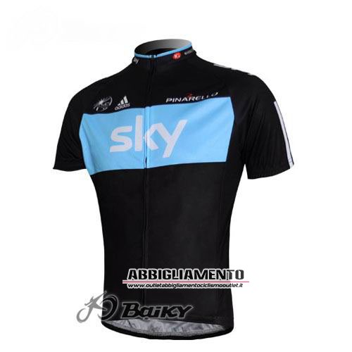 Abbigliamento Sky 2012 Manica Corta E Pantaloncino Con Bretelle Nero E Blu - Clicca l'immagine per chiudere