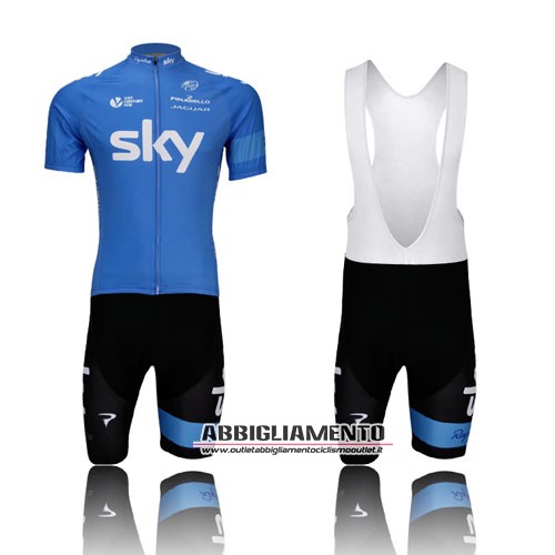 Abbigliamento Sky 2014 Manica Corta E Pantaloncino Con Bretelle Blu - Clicca l'immagine per chiudere