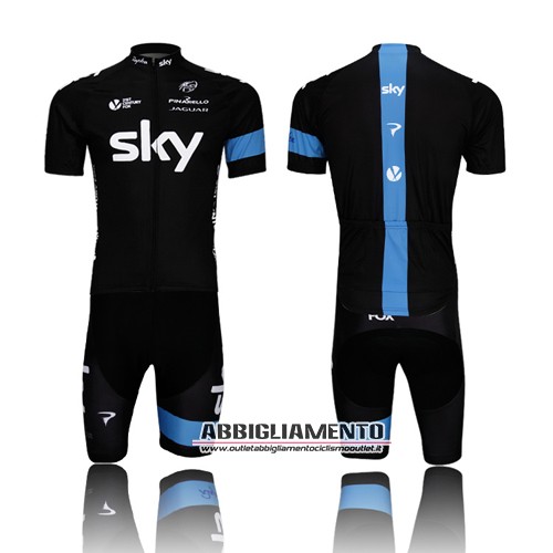 Abbigliamento Sky 2014 Manica Corta E Pantaloncino Con Bretelle Nero - Clicca l'immagine per chiudere