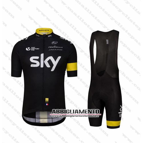 Abbigliamento Sky 2016 Manica Corta E Pantaloncino Con Bretelle Giallo E Nero - Clicca l'immagine per chiudere