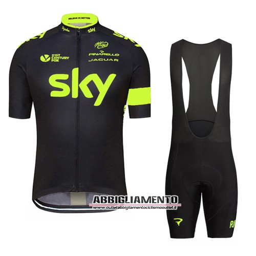 Abbigliamento Sky 2016 Manica Corta E Pantaloncino Con Bretelle Verde E Nero - Clicca l'immagine per chiudere