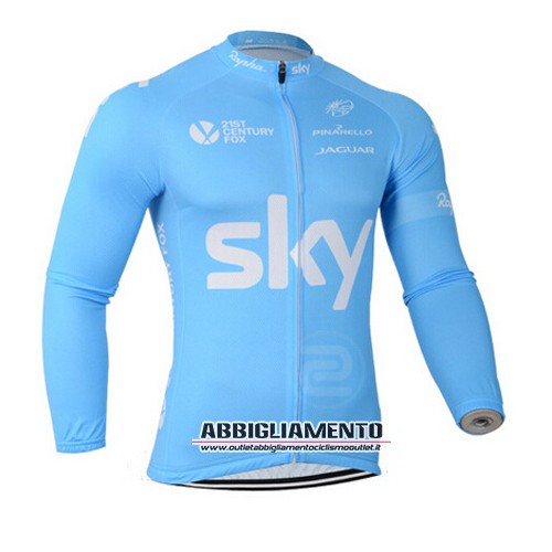 Abbigliamento Sky 2014 Manica Lunga E Calza Abbigliamento Con Bretelle Celeste - Clicca l'immagine per chiudere