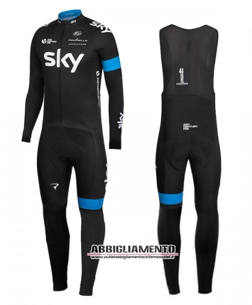 Abbigliamento Sky 2015 Manica Lunga E Calza Abbigliamento Con Bretelle Nero - Clicca l'immagine per chiudere