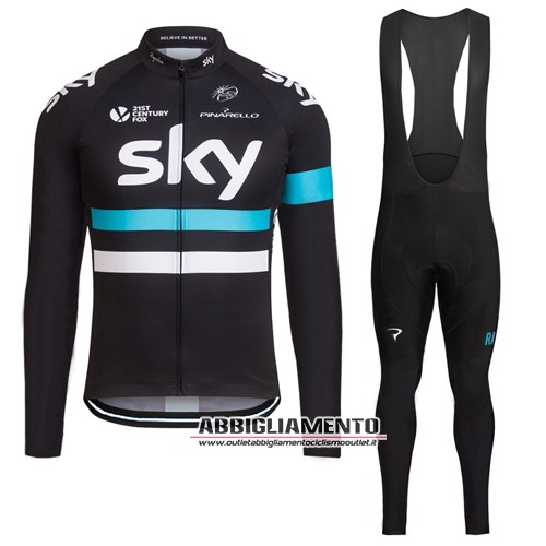 Abbigliamento Sky 2016 Manica Lunga E Calza Abbigliamento Con Bretelle Nero - Clicca l'immagine per chiudere