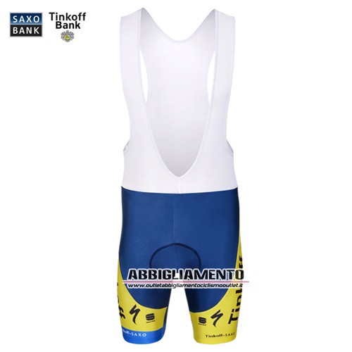 Abbigliamento SaxoBank 2014 Manica Corta E Pantaloncino Con Bretelle Giallo E Blu - Clicca l'immagine per chiudere