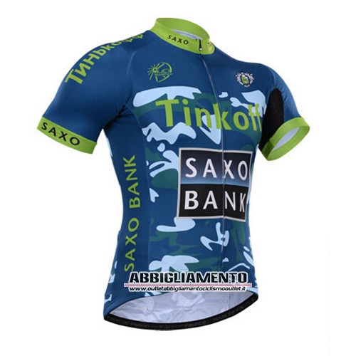 Abbigliamento SaxoBank 2015 Manica Corta E Pantaloncino Con Bretelle Blu E Bianco - Clicca l'immagine per chiudere