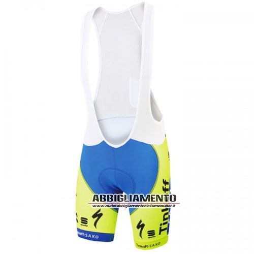 Abbigliamento SaxoBank 2016 Manica Corta E Pantaloncino Con Bretelle Giallo E Blu - Clicca l'immagine per chiudere