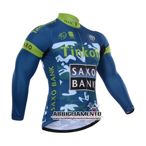 Abbigliamento SaxoBank 2015 Manica Lunga E Calza Abbigliamento Con Bretelle Blu E Bianco - Clicca l'immagine per chiudere