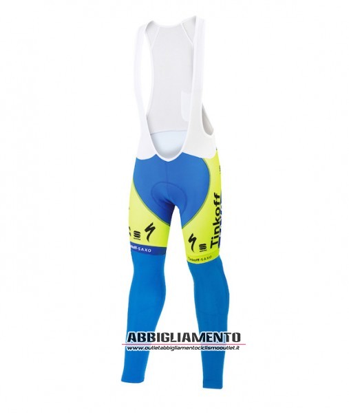 Abbigliamento SaxoBank 2016 Manica Lunga E Calza Abbigliamento Con Bretelle Giallo E Blu - Clicca l'immagine per chiudere