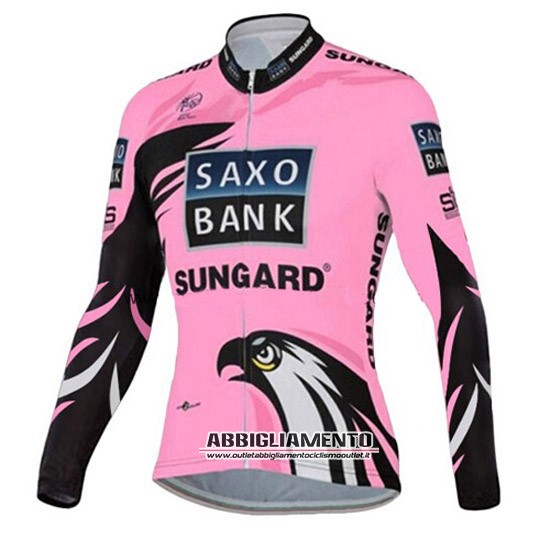 Donne Abbigliamento Saxo Bank 2015 Manica Lunga E Calza Abbigliamento Con Bretelle Fuxia E Nero - Clicca l'immagine per chiudere