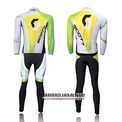 Abbigliamento Scott 2013 Manica Lunga E Calza Abbigliamento Con Bretelle Bianco E Giallo - Clicca l'immagine per chiudere