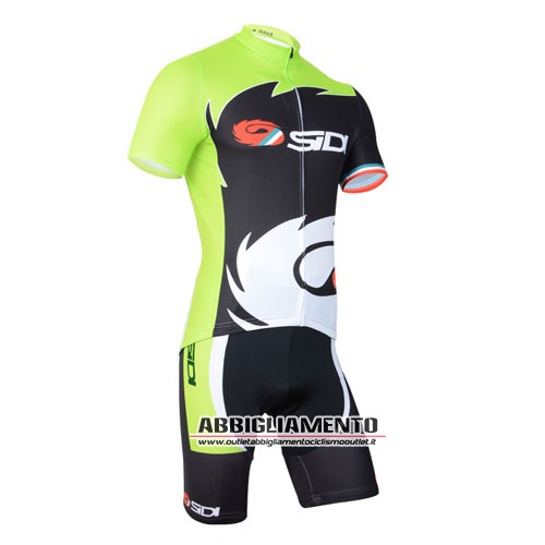 Abbigliamento Sidi 2014 Manica Corta E Pantaloncino Con Bretelle Nero E Verde - Clicca l'immagine per chiudere