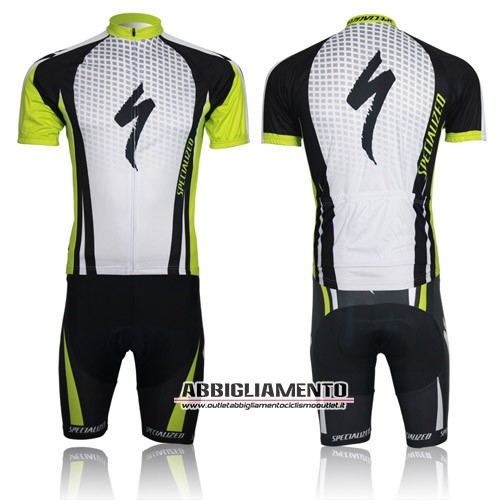 Abbigliamento Specialized 2013 Manica Corta E Pantaloncino Con Bretelle Verde E Bianco - Clicca l'immagine per chiudere