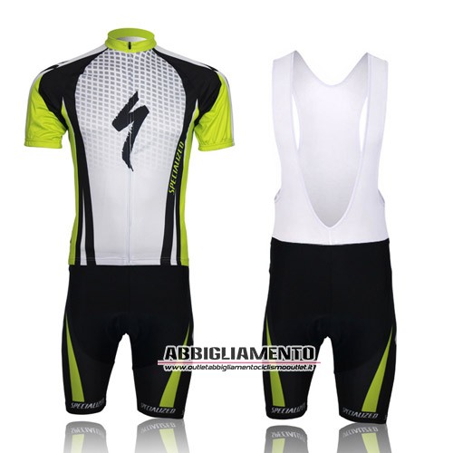 Abbigliamento Specialized 2013 Manica Corta E Pantaloncino Con Bretelle Verde E Bianco - Clicca l'immagine per chiudere