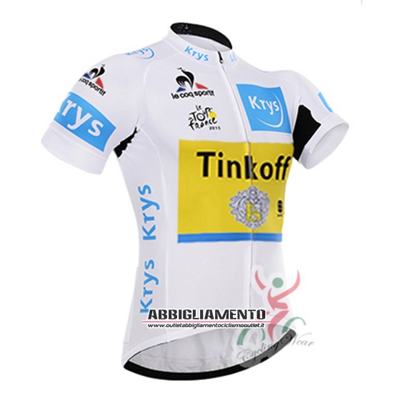 Abbigliamento Tinkoff 2016 Manica Corta E Pantaloncino Con Bretelle Giallo E Bianco - Clicca l'immagine per chiudere