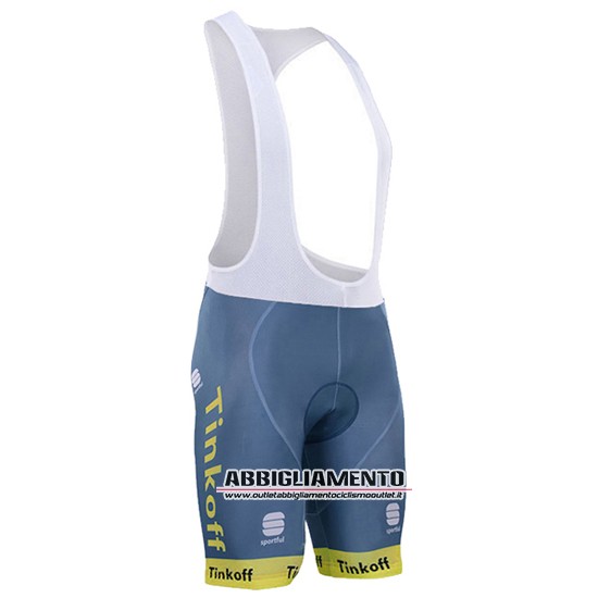 Abbigliamento Tinkoff 2016 Manica Corta E Pantaloncino Con Bretelle Giallo E Nero - Clicca l'immagine per chiudere
