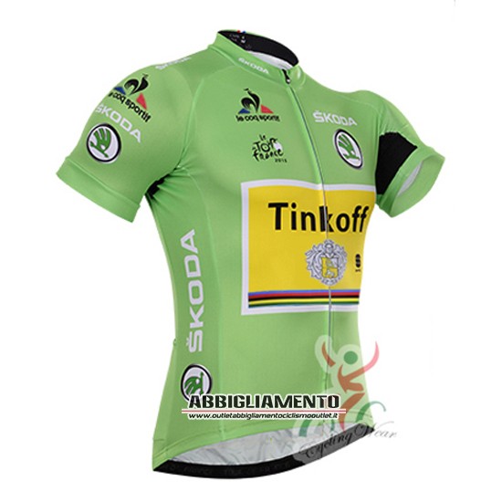 Abbigliamento Tinkoff 2016 Manica Corta E Pantaloncino Con Bretelle Verde E Nero - Clicca l'immagine per chiudere