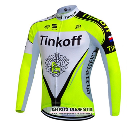 Abbigliamento Tinkoff 2016 Manica Lunga E Calzamaglia Con Bretelle Verde E Bianco - Clicca l'immagine per chiudere